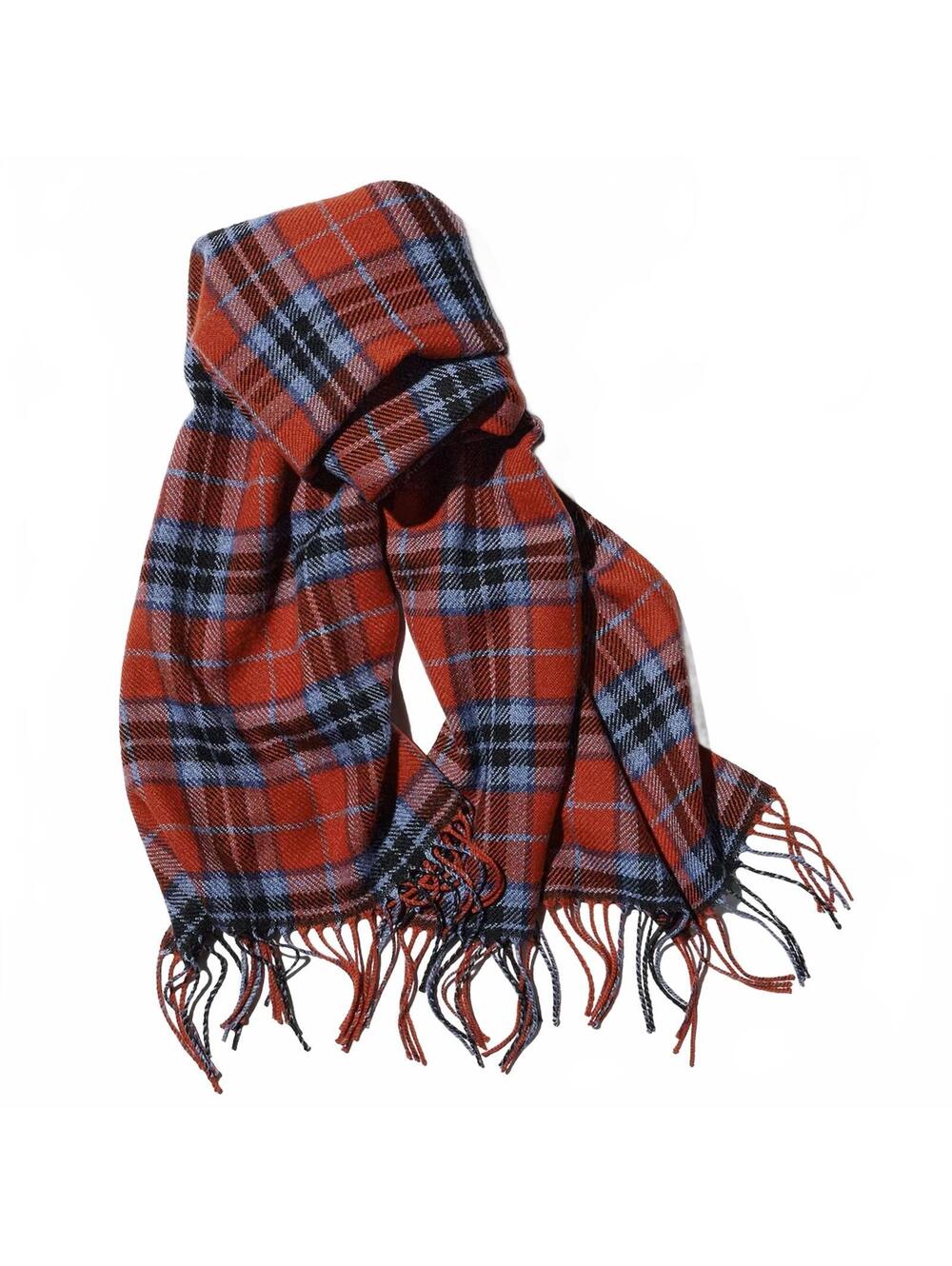 Uniqlo HEATTECH Checked Scarf NWT Red Blue Unisex One Size